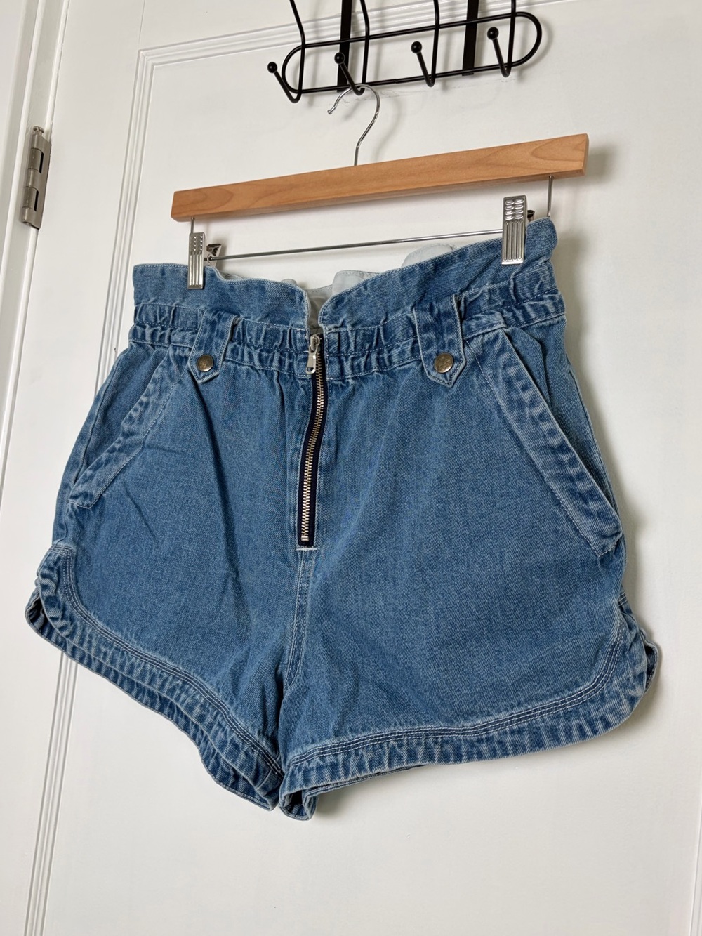Sea Alyssa Paperbag Denim Shorts 8 - Picture 3 of 16